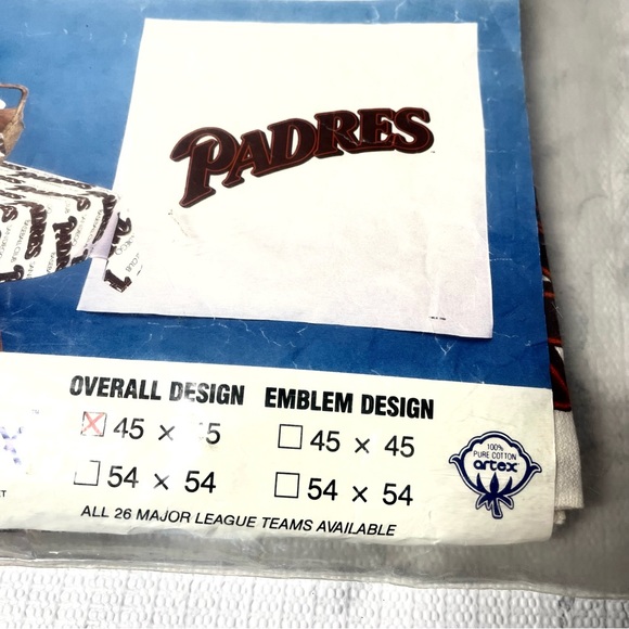Vintage MLB 1988 San Diego Padres Table Cloth/Wall Hanging. - Picture 6 of 7
